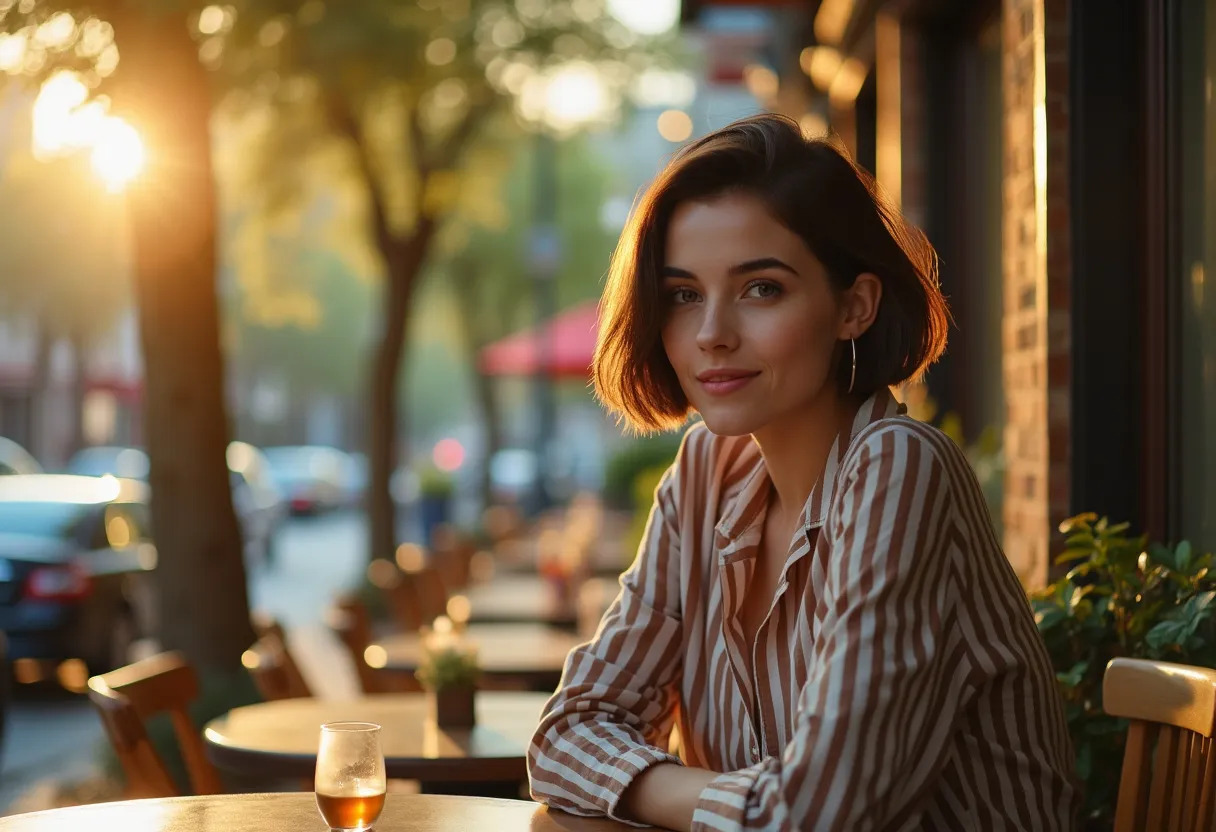 femme cheveux courts